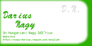 darius nagy business card